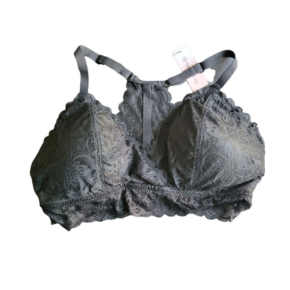 Women's Blake & Co. Lace Triangle Bralette Size 1X Black
